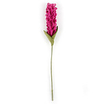 Vilten Hyacint Fuchsia op Groene Steel - 40cm