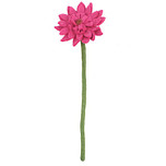 Vilten Gerbera Fuchsia op Groene Steel- 38cm