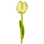 Vilt Bloem - Tulp "Gini" Zacht Geel/Groen - 40cm - Fairtrade Homedecoratie