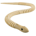Gladde Slang - Hout Beweegbaar - Hobby & DIY - Duurzaam & Onbehandeld Hout  Scharnierend - 48x2cm