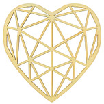 Hart Geometrische Lijnen - DIY-Deco & Hobby/Creatief - Duurzaam & Onbehandeld Hout - 20x20x0.25cm