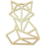 Vos Geometrische Lijnen - DIY-Deco & Hobby/Creatief - Duurzaam & Onbehandeld Hout - 20.3x16.4x0.3cm