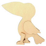 Toekan Vogel - Hout 3D Staand - Hobby & DIY - Duurzaam & Onbehandeld Hout - 10.5x11x1.8cm