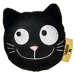 Antistressbal Ed the Cat - Zwart stof - Smile