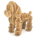 3D Model Karton Puzzel - Poedel Hond - DIY Hobby Knutsellen - 15x8.5x12.5cm