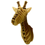 3D Model Karton Puzzel - Giraffe Hoofd Muurschild - DIY Hobby Knutsellen - 58x19x41cm