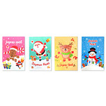 Knutselset Diamond Painting Kerstkaart - Joyeux Noël - incl 4 Enveloppen - 10x15cm