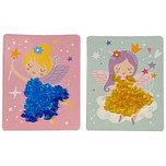 Knutselset Kind Glitter Tissue Prikken DIY - 2 Stuks - Feeen / Elfjes - Hobby & Creatief - 14x18.5cm