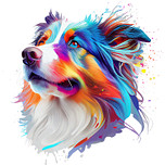 Diamond Painting Set - Hond Border Collie - incl. Pen & Wax - 30x30cm