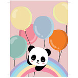 Diamond Painting Knutselset Kind 6+ - Panda Ballonnen Regenboog Cartoon - Kaart - incl. Pen - 15x20cm