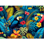 Diamond Painting Set - Tropische Bloemen & Toekans - incl. Pen & Wax - 30x40cm