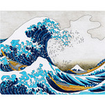 Diamond Painting Set - Katsushika Hokusai - Grote Golf - Onder de Golf voor de Kust van Kanagawa - incl. Pen & Wax - 40x50cm