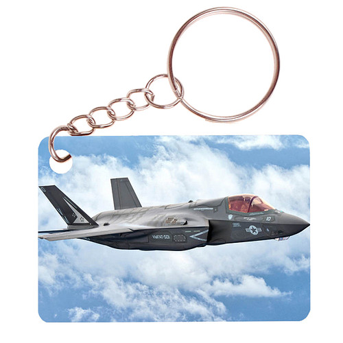 Sleutelhanger 6x4cm - F-35 Lightning - Fighter - Vliegtuig US Airforce