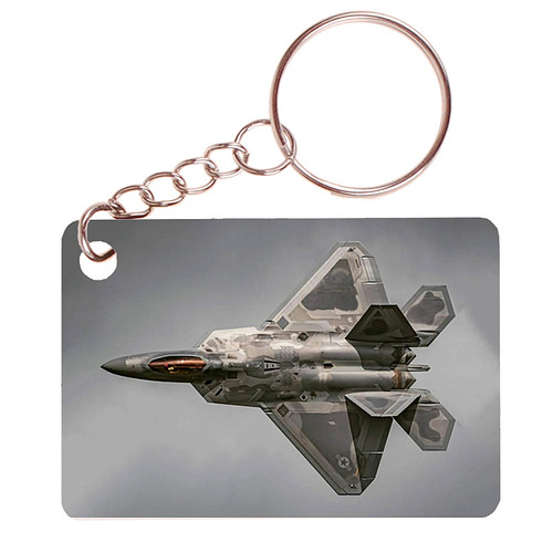 Sleutelhanger 6x4cm - F-22 Raptor - Fighter Vliegtuig US Airforce