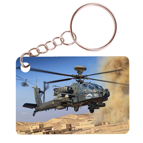 Sleutelhanger 6x4cm - AH-64 Apache Helicopter