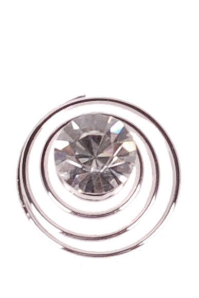 Curlie  zilverkleurig met strass steentjes