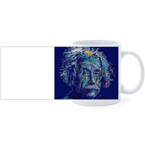 Beker - Einstein - Blauw met Natuurkunde Symbolen