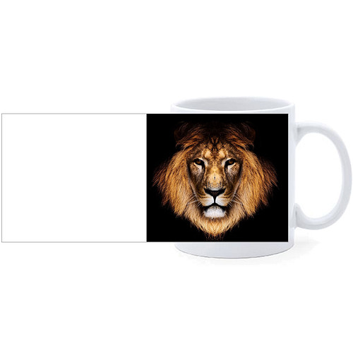 Beker - Leeuw - Hoofd op Zwarte Achtergrond