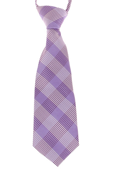 Kinderstropdas lila met ruit