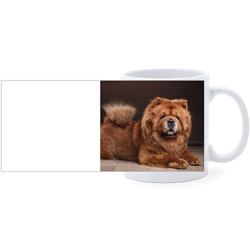 Beker - Chowchow Hond Liggend op Houten vloer