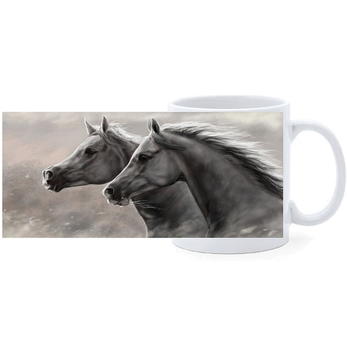 Beker - Paarden in Galop Illustratie