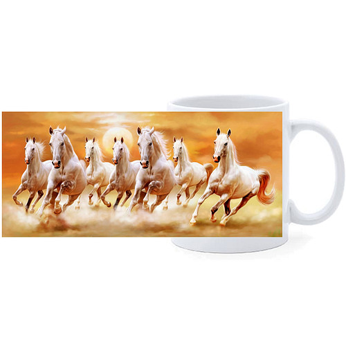 Beker - Groep Witte Paarden in Galop 