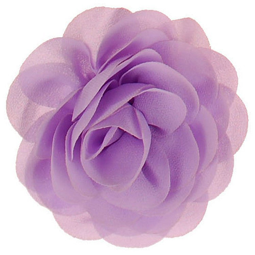 Haarklemmetje met Lila Bloem van Chiffonstof - 8cm