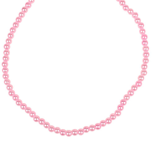 Kinderketting Imitatieparels Roze & Parelmoer - Imitatieparels 6mm - Elastisch 