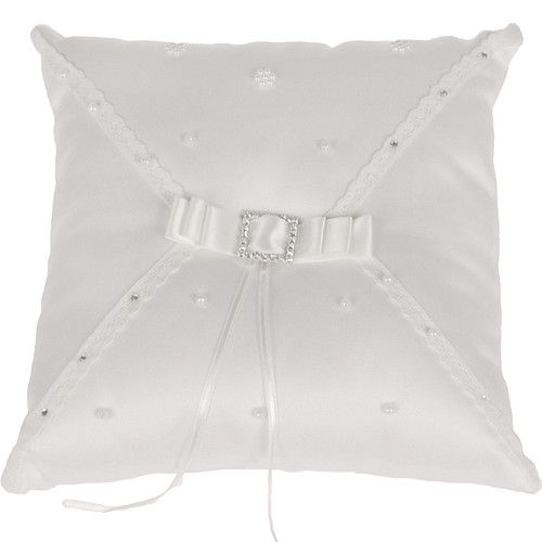 Ringkussen vierkant wit