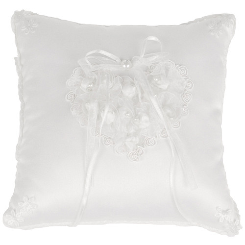 Ringkussen vierkant met wit hart