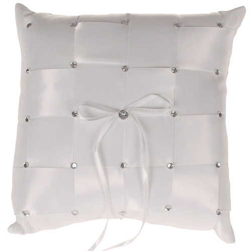 Ringkussen wit met strass