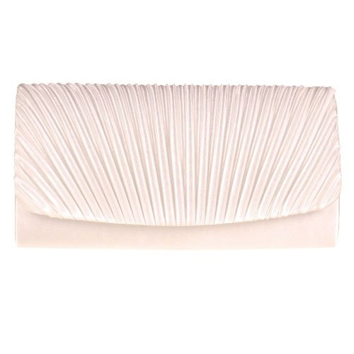 Avondtasje ivoor met strepen - 21x11x6cm