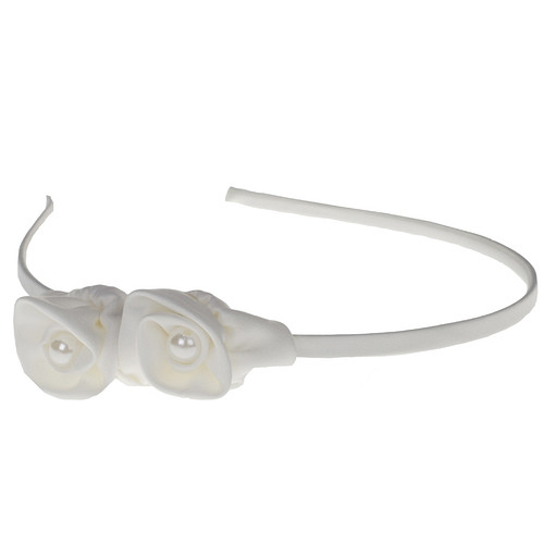 Diadeem ivoor bloemen