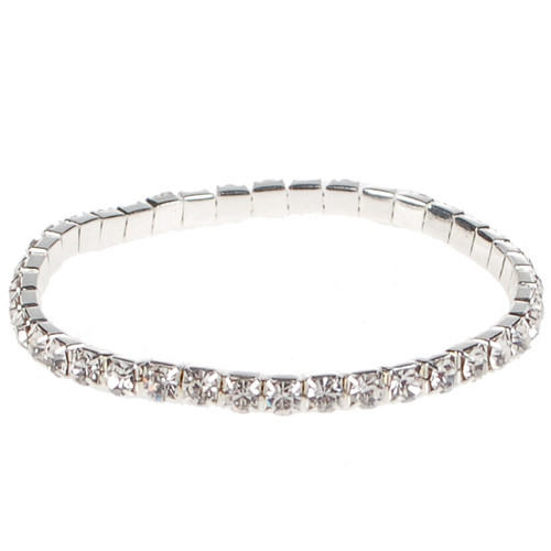 Kinderarmband zilver met strass