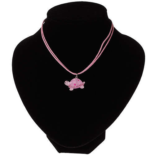 Kinderketting roze met schildpad