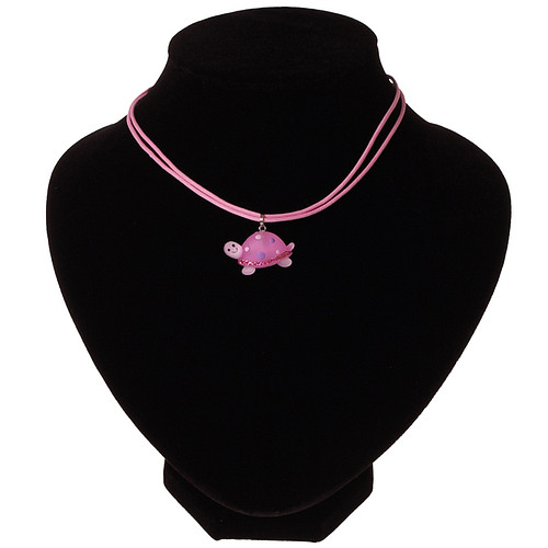Kinderketting roze met schildpad