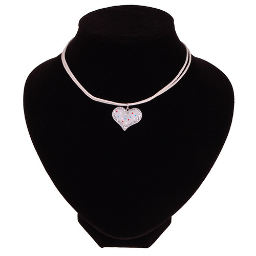 Kinderketting wit met hartje