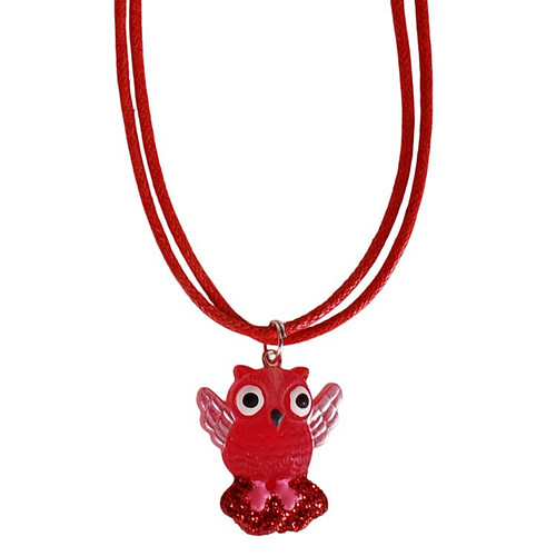 Kinderketting Rood met Uiltje