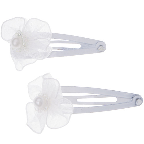 Haarspeldjes wit bloemetje
