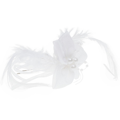 Haarsteker bloem wit