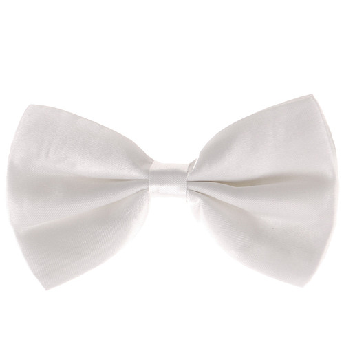 Vlinderstrik wit voor heren