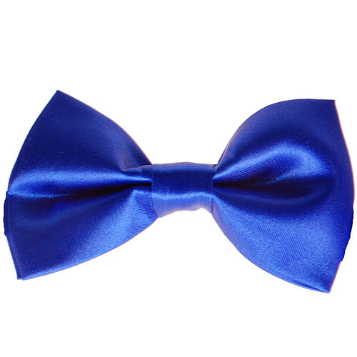 Vlinderstrik glimmend blauw