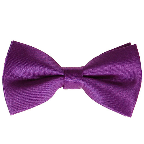 Vlinderstrik paars glimmend