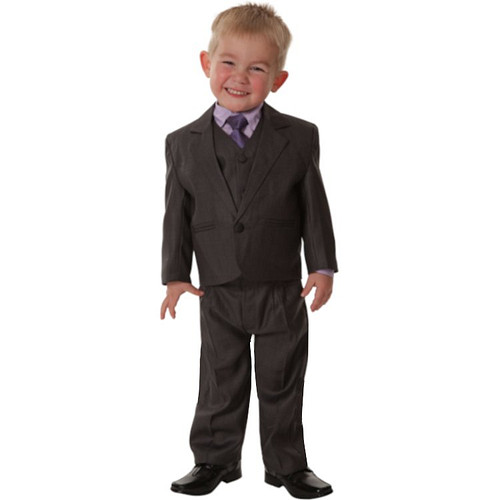 Luxe babykostuum donkergrijs 