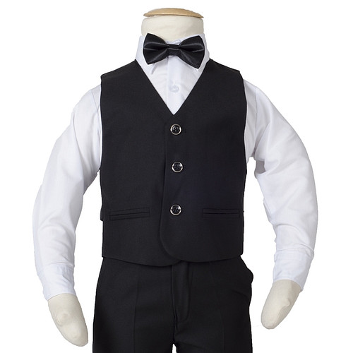 Los gilet zwart met luxe knopen