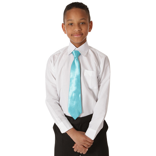 Kinderoverhemd lange mouw wit