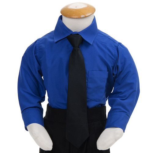 Babyoverhemd koningsblauw