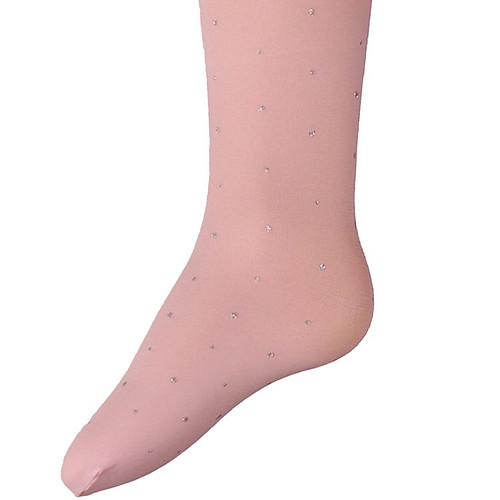 Kinderpanty met stipjes van glitters 50 DEN Roze
