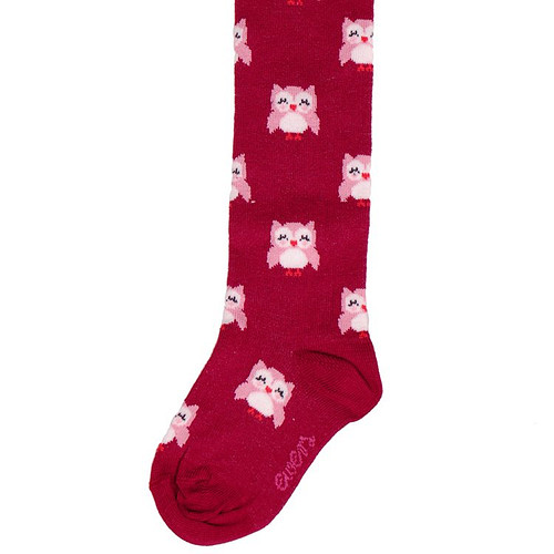 Babymaillot Donkerroze met Uiltjes