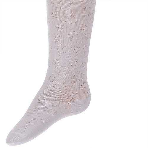 Kinder maillot crème ivoor met hartjes